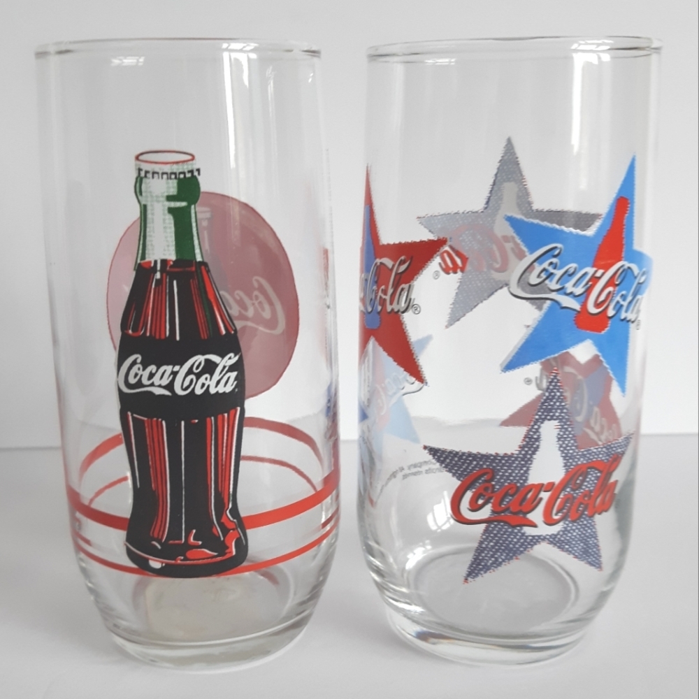 2 Coca-Cola glasses